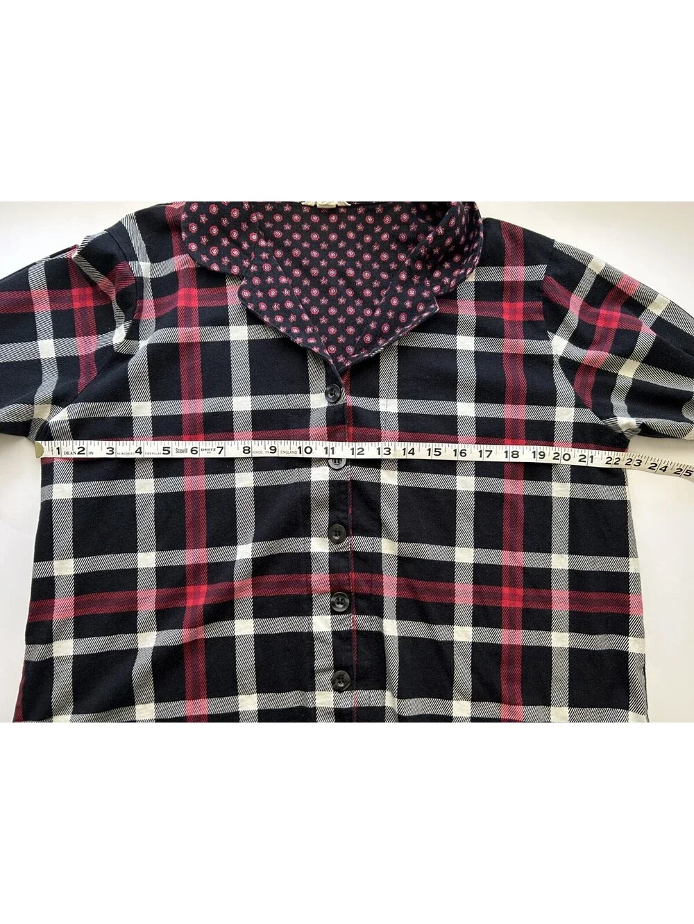 Vera Bradley Pajamas Women XL Black Plaid Button Down Sleepwear Set Loungewear